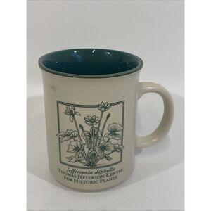 Vtg Thomas Jefferson Center For Historic Plants Mug ‘Jeffersonia Disphylla’ RARE